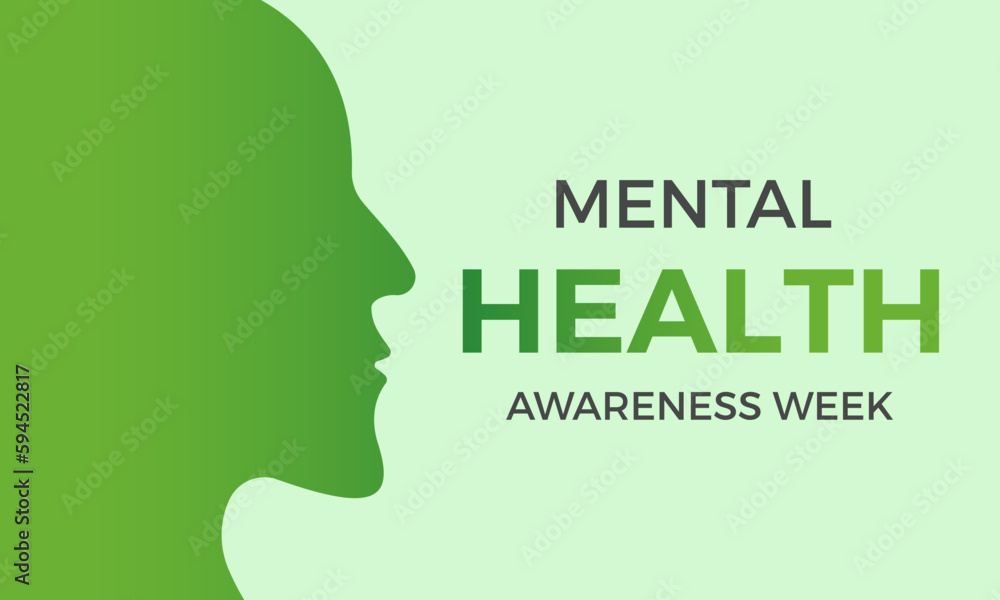 National mental health awareness week. May is mental health awareness week. Vector template for banner, greeting card, poster with background. Vector illustration.
