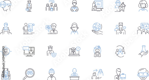 Reading corner line icons collection. Cozy, Comfortable, Relaxing, Retreat, Escape, Serene, Tranquil vector and linear illustration. Peaceful,Inviting,Welcoming outline signs set