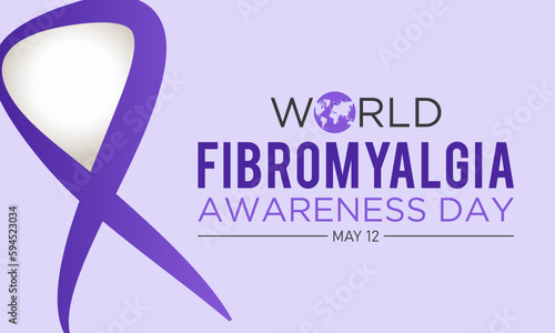 World Fibromyalgia Awareness Day. May 12. Vector illustration on the theme of world fibromyalgia and chronic fatigue syndrome awareness day banner design.