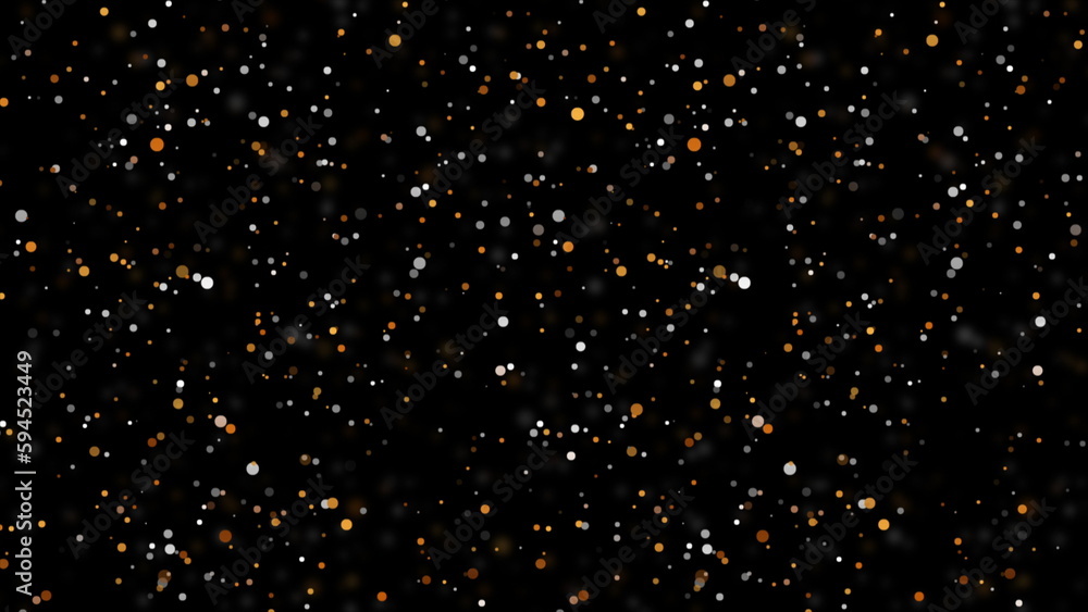 Golden and silver shiny particles abstract Christmas background