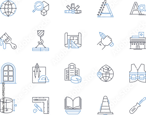 Information creativity line icons collection. Innovation, Insight, Ideation, Ingenuity, Inspiration, Imagination, Intuition vector and linear illustration. Intellection,Improvement,Interaction outline