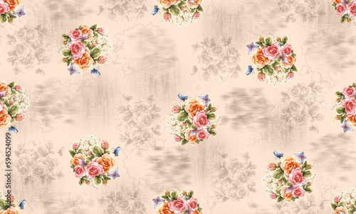 Floral Pattern All Over- Flower All Over-Textile Design
