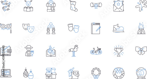 Unique trade line icons collection. Artisan, Craftsmanship, Bespoke, Vintage, Sustainability, Handmade, Quirky vector and linear illustration. Exceptional,Inventive,Originality outline signs set