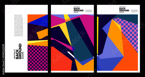 Vector colorful geometric abstract background for summer banner
