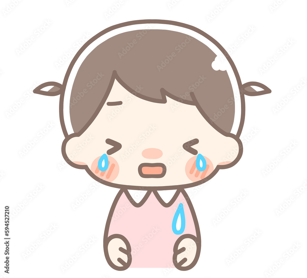 泣き叫ぶ女の子