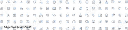 Performance line icons collection. Prodigy, Excellence, Skill, Artistry, Mastery, Precision, Flawless vector and linear illustration. Dynamic,Effortless,Proficiency outline signs set