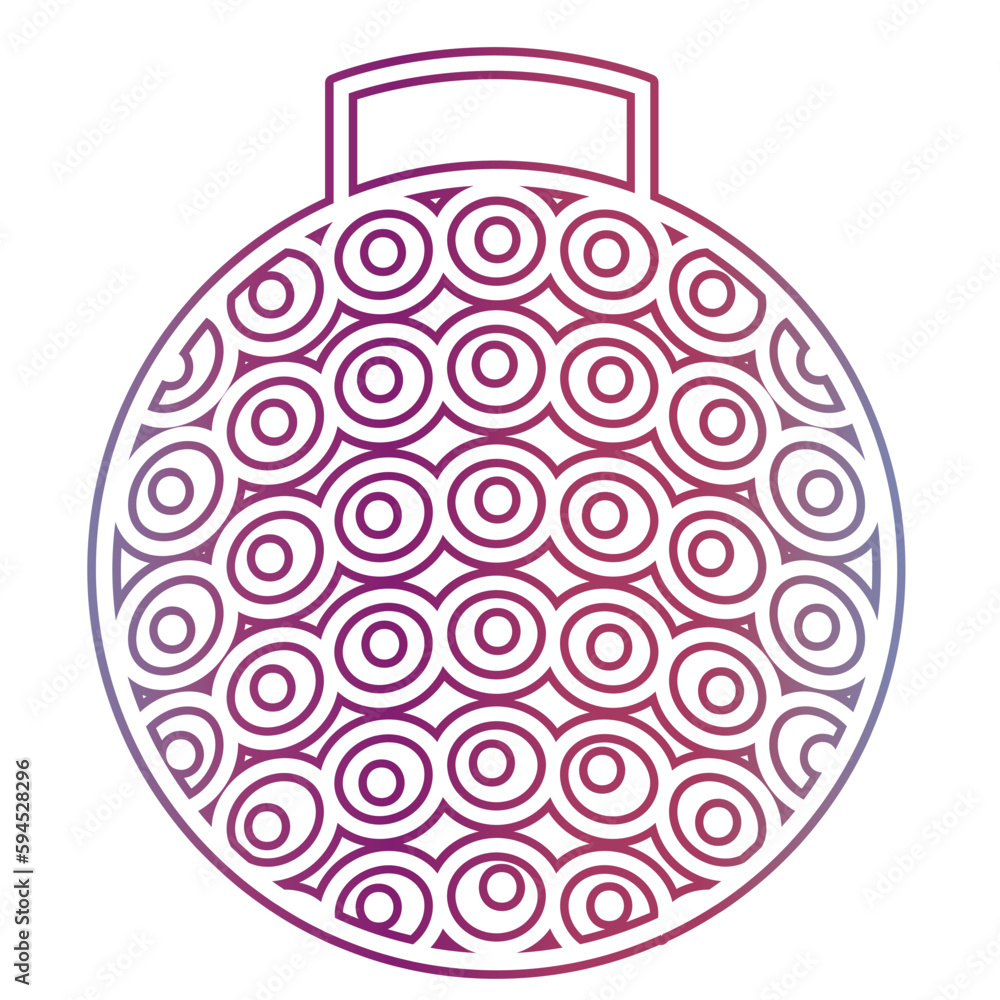 Obraz premium Christmas bauble circle gradient outline