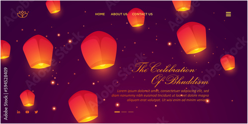 Happy Vesak Day Template WIth Vesak Lanterns 4