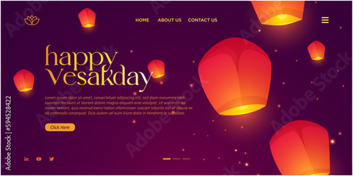 Happy Vesak Day Template WIth Vesak Lanterns 5