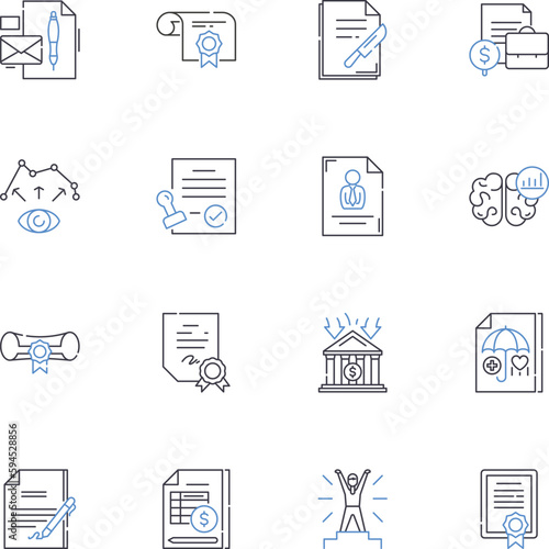Professional arena line icons collection. Business, Nerking, Expertise, Career, Success, Skills, Leadership vector and linear illustration. Ambition,Accountability,Innovation outline signs set