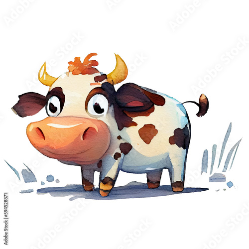 cow, mammal, pet, farming, graphic, mascot, smile, standing, comic, friend