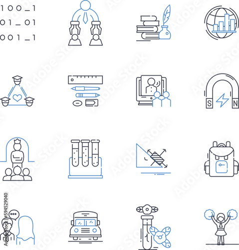 Brain training line icons collection. Neuroplasticity, Memory, Cognition, Focus, Attention, Concentration, Brainstorming vector and linear illustration. Logic,Mindfulness,Reasoning outline signs set