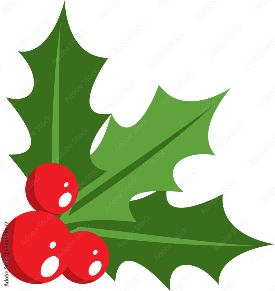 Christmas holly berry symbol. Vector icon Christmas holly berry symbol. Vector icon