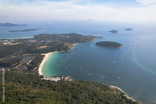Aerial Footage/Video of Nai Harn Beach in Rawai, Phuket