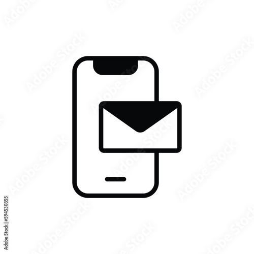 Mail icon design with white background stock illustration