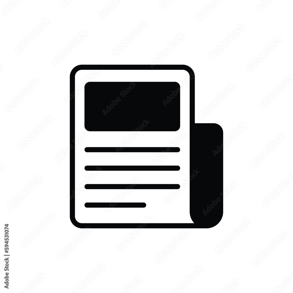 Newspaper icon design with white background stock illustration Newspaper icon design with white background stock illustration