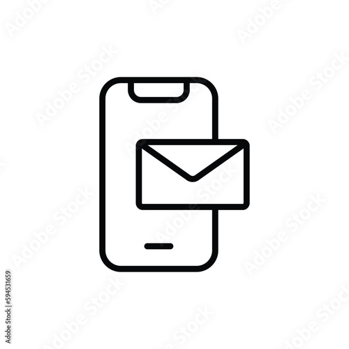 Mail icon design with white background stock illustration