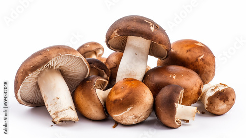 Boletus mushroom isolated on white background Ai generated image