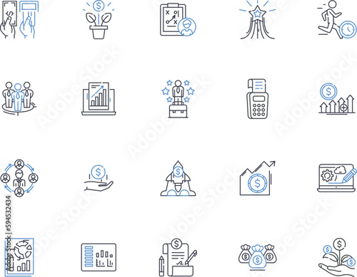 Property price line icons collection. Valuation, Market, Assessment, Equity, Appreciation, Depreciation, Bubble vector and linear illustration. Growth,Fluctuation,Affordability outline signs set