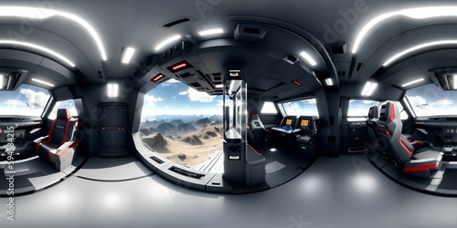 Space Spaceship Landing Ship Interior 3d HDRI