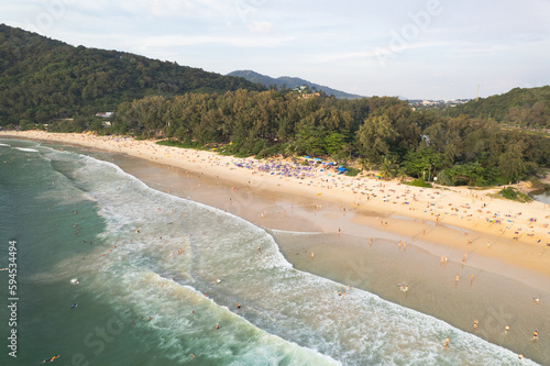 Aerial Footage/Video of Nai Harn Beach in Rawai, Phuket