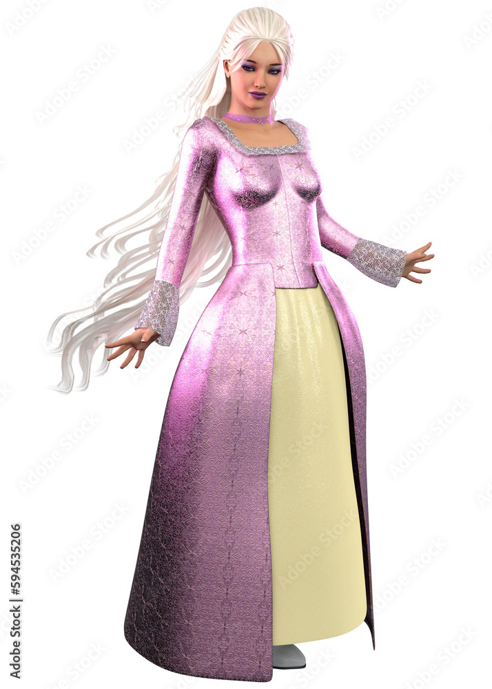 3D Princess in lilac ball gown 3D Princess in lilac ball gown
