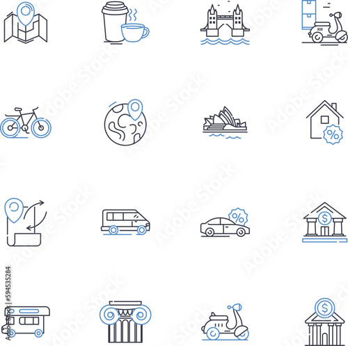 Human community line icons collection. Unity, Diversity, Compassion, Collaboration, Respect, Empathy, Belonging vector and linear illustration. Inclusion,Harmony,Cohesion outline signs set