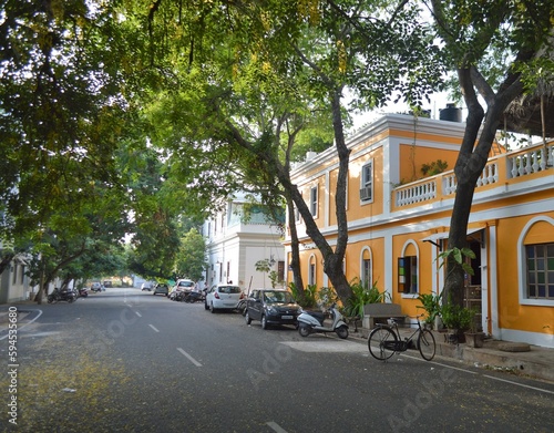 French Colony cityscape, Pondicherry, India photo