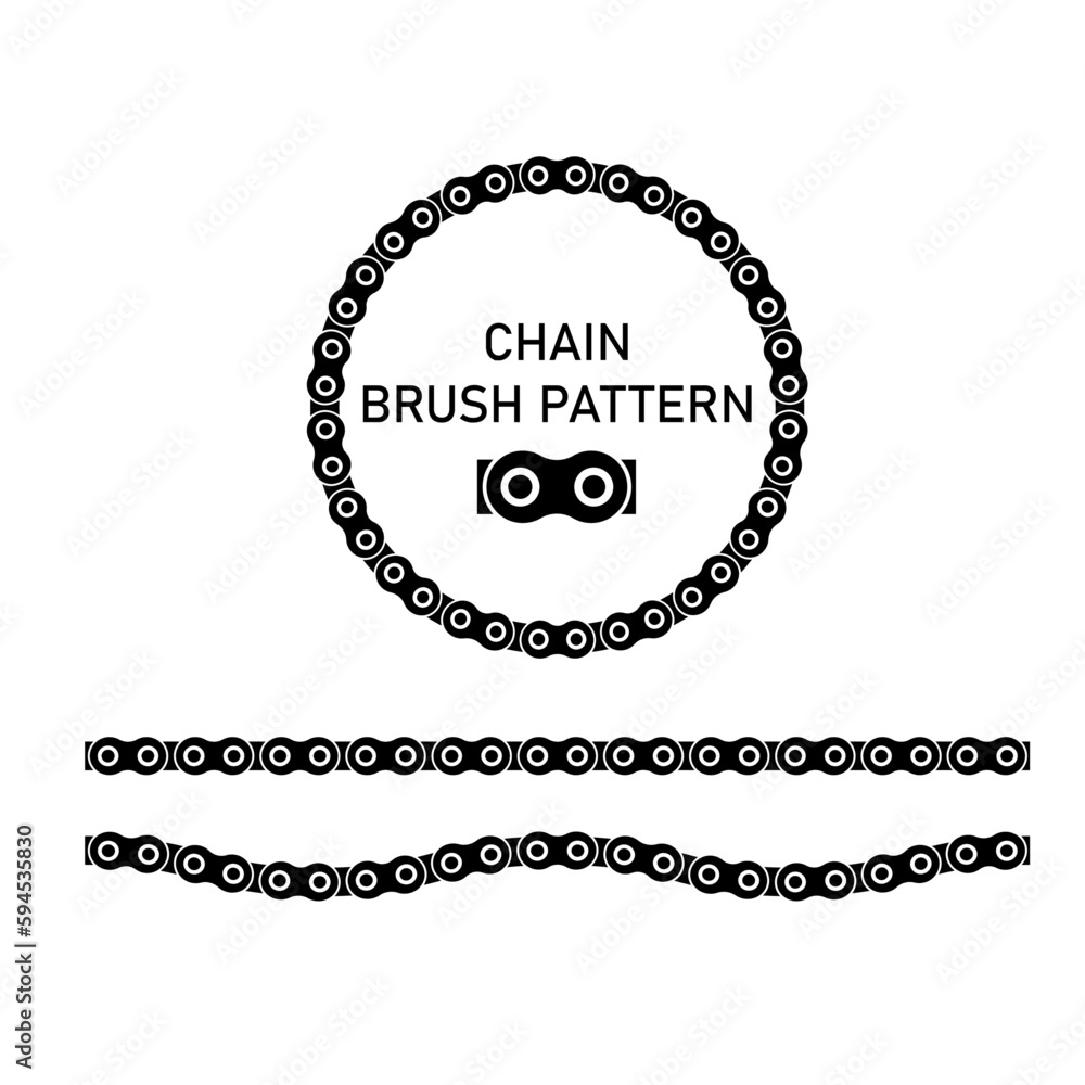 bicycle chain link brush pattern