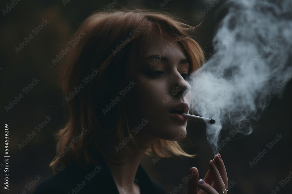 Fototapeta premium Smoking danger, addiction