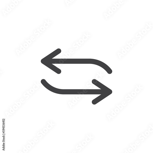 Reverse button line icon