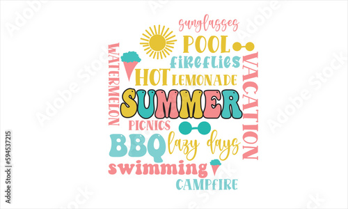 Summer Days SVG  Word Art Design photo