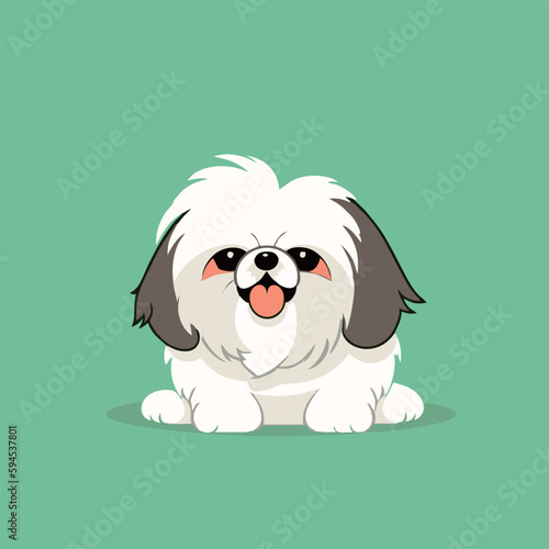 Cute dog puppy chibi mascot vector cartoon style