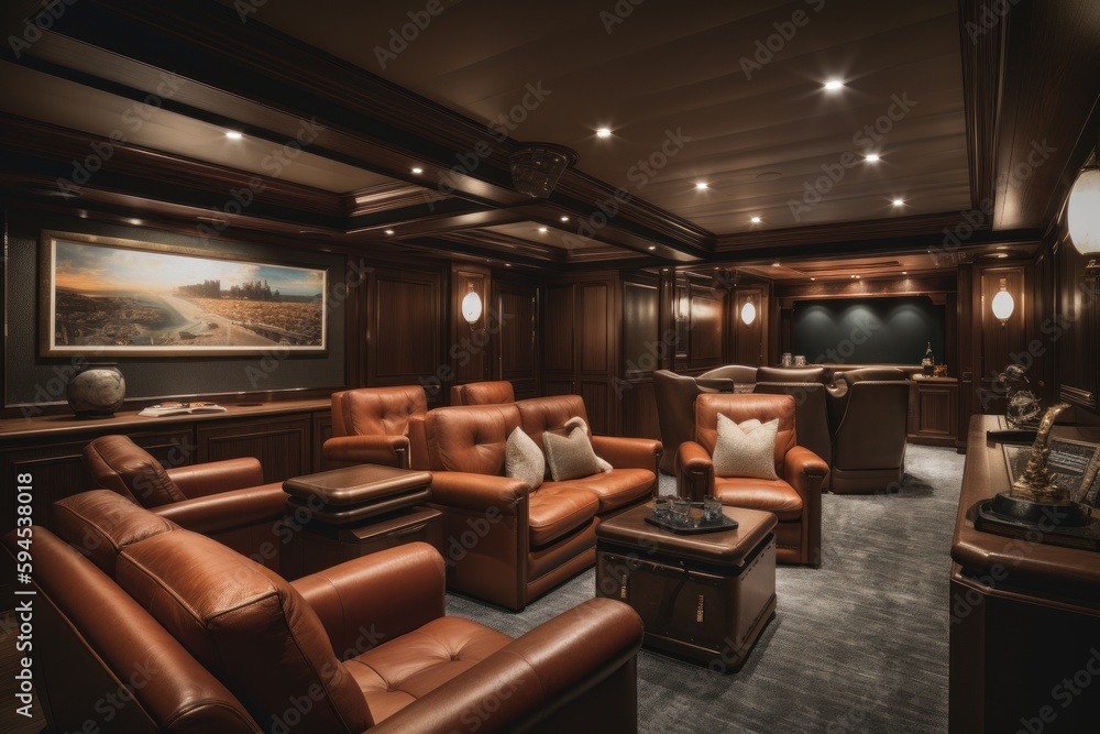 Experience Ultimate Luxury StateoftheArt Home Theater with Plush