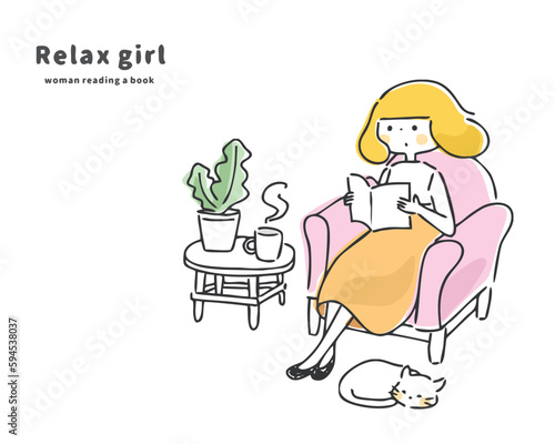 読書をする女性