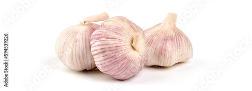 Fresh garlic, isolated on white background.