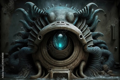 Fotografia, Obraz alien blaster, hidden in sewer system, is the only hope for city when alien inva
