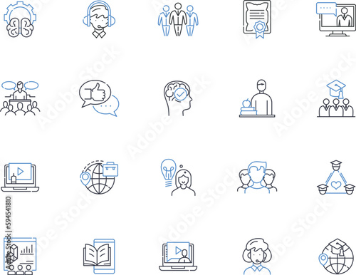 Adventure Industry line icons collection. Exploration, Outdoors, Discovery, Thrills, Challenge, Adrenaline, Risk-taking vector and linear illustration. Excitement,Thrill-seeking,Expeditions outline