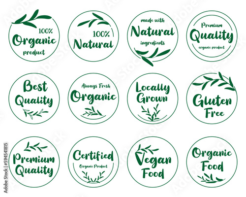 Organic food, natural product, healthy life and farm fresh for food and drink promotion.