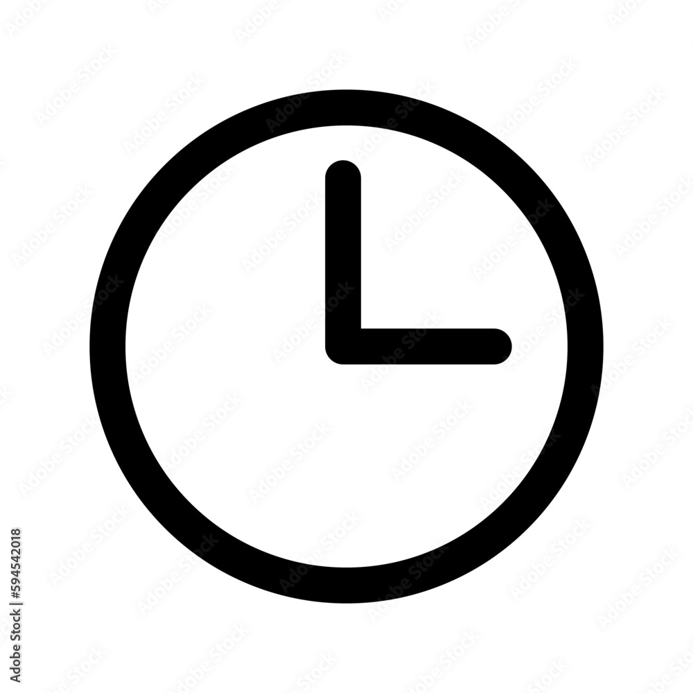 Simple clock. Time and wall clock. Vector. Simple clock. Time and wall clock. Vector.
