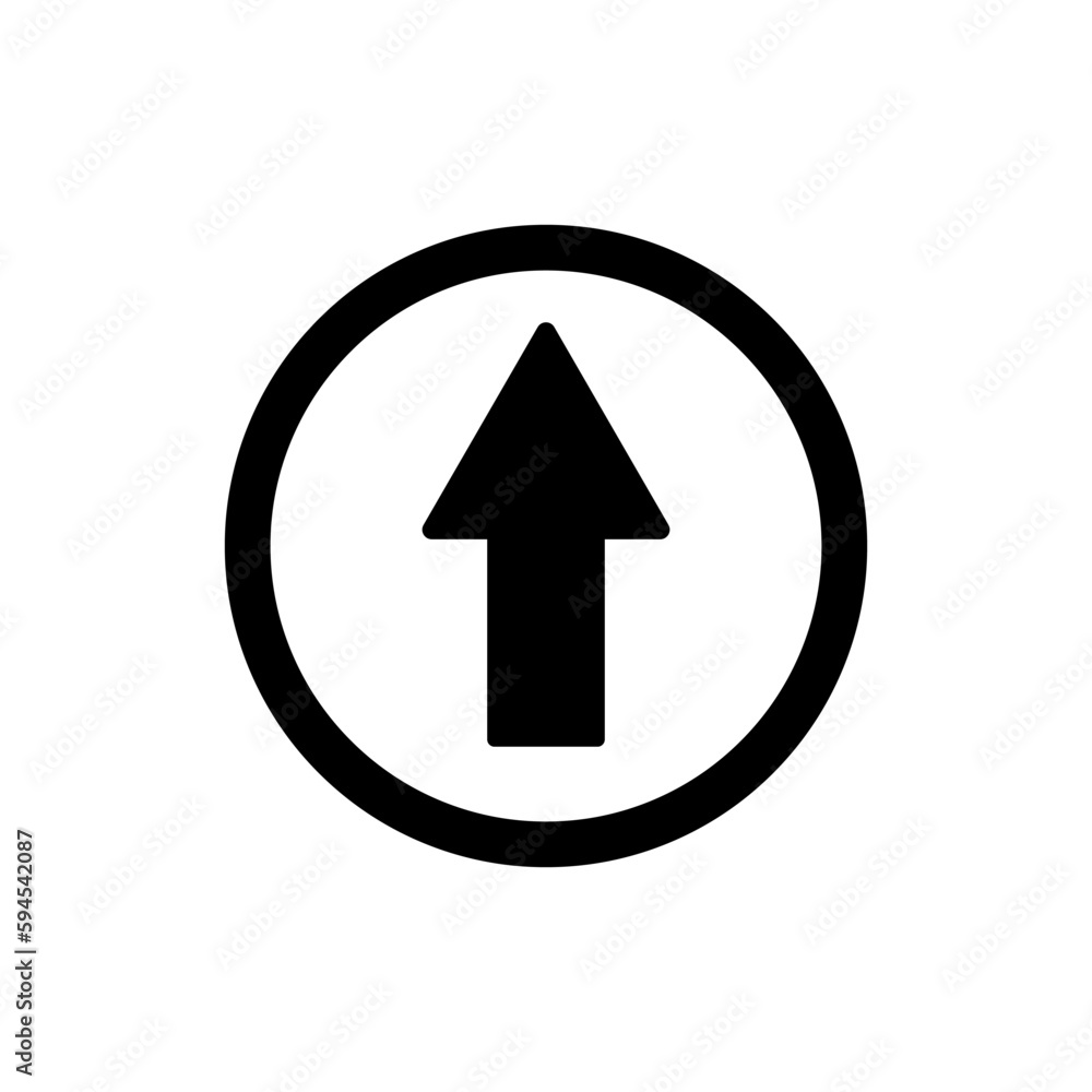 Round up arrow icon. Vector. Round up arrow icon. Vector.