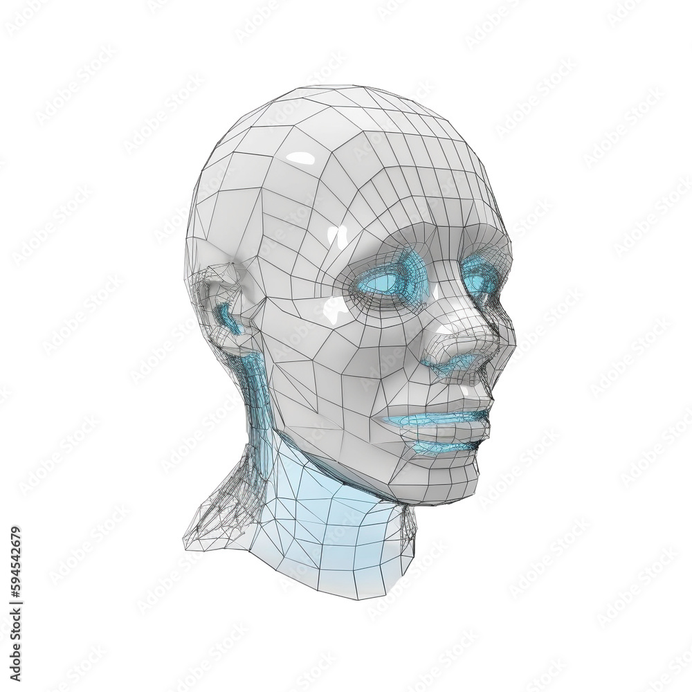 A futuristic face A futuristic face