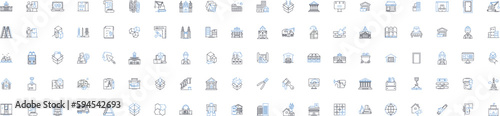 Building company line icons collection. Construction, Architecture, Development, Renovation, Design, Engineering, Planning vector and linear illustration. Building,Sustainability,Contractors outline