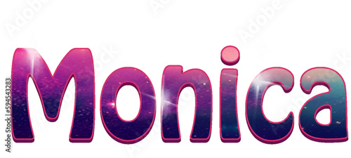 Monica - multicolor - female name - sparkles - ideal for websites, emails, presentations, greetings, banners, cards, books, t-shirt, sweatshirt, prints

