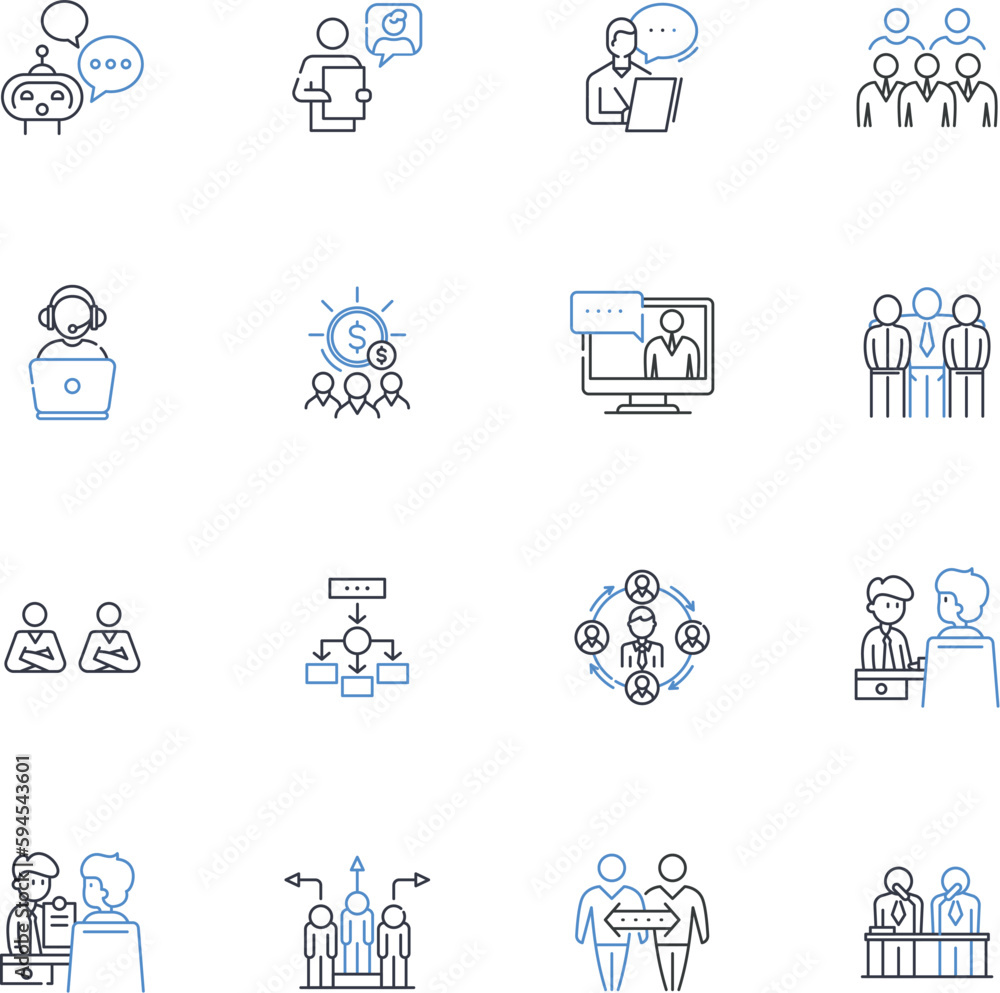 Parley line icons collection. Discussion, Talk, Conversation, Dialogue, Debate, Negotiation, Converse vector and linear illustration. Conference,Discourse,Speak outline signs set Parley line icons collection. Discussion, Talk, Conversation, Dialogue, Debate, Negotiation, Converse vector and linear illustration. Conference,Discourse,Speak outline signs set