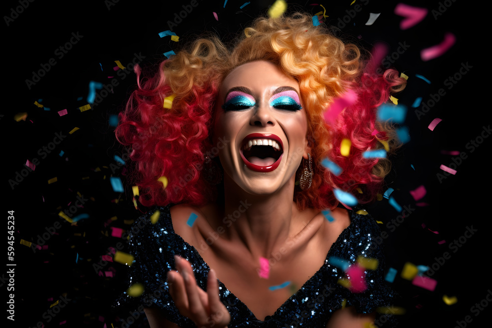 Modern Photo Image of Drag Queens, made with an generative AI
