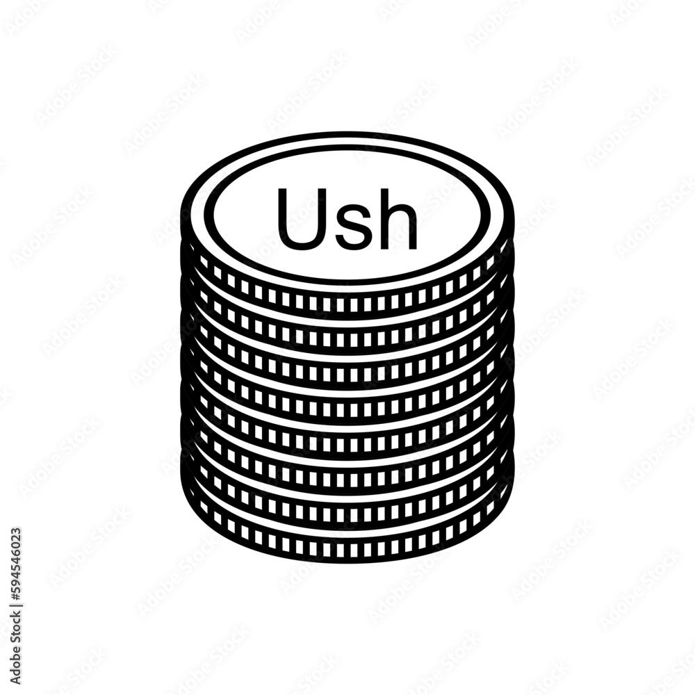 Uganda Currency Symbol, Ugandan Shilling Icon, UGX Sign. Vector Illustration Uganda Currency Symbol, Ugandan Shilling Icon, UGX Sign. Vector Illustration