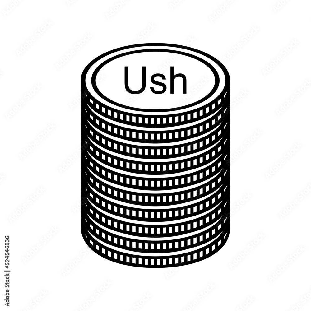 Uganda Currency Symbol, Ugandan Shilling Icon, UGX Sign. Vector Illustration Uganda Currency Symbol, Ugandan Shilling Icon, UGX Sign. Vector Illustration