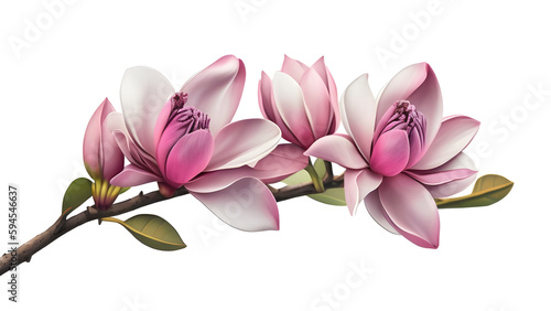 pink magnolia flower isolated © As_pronon