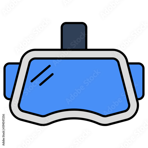 Vector design of goggles, eyewear accessory 